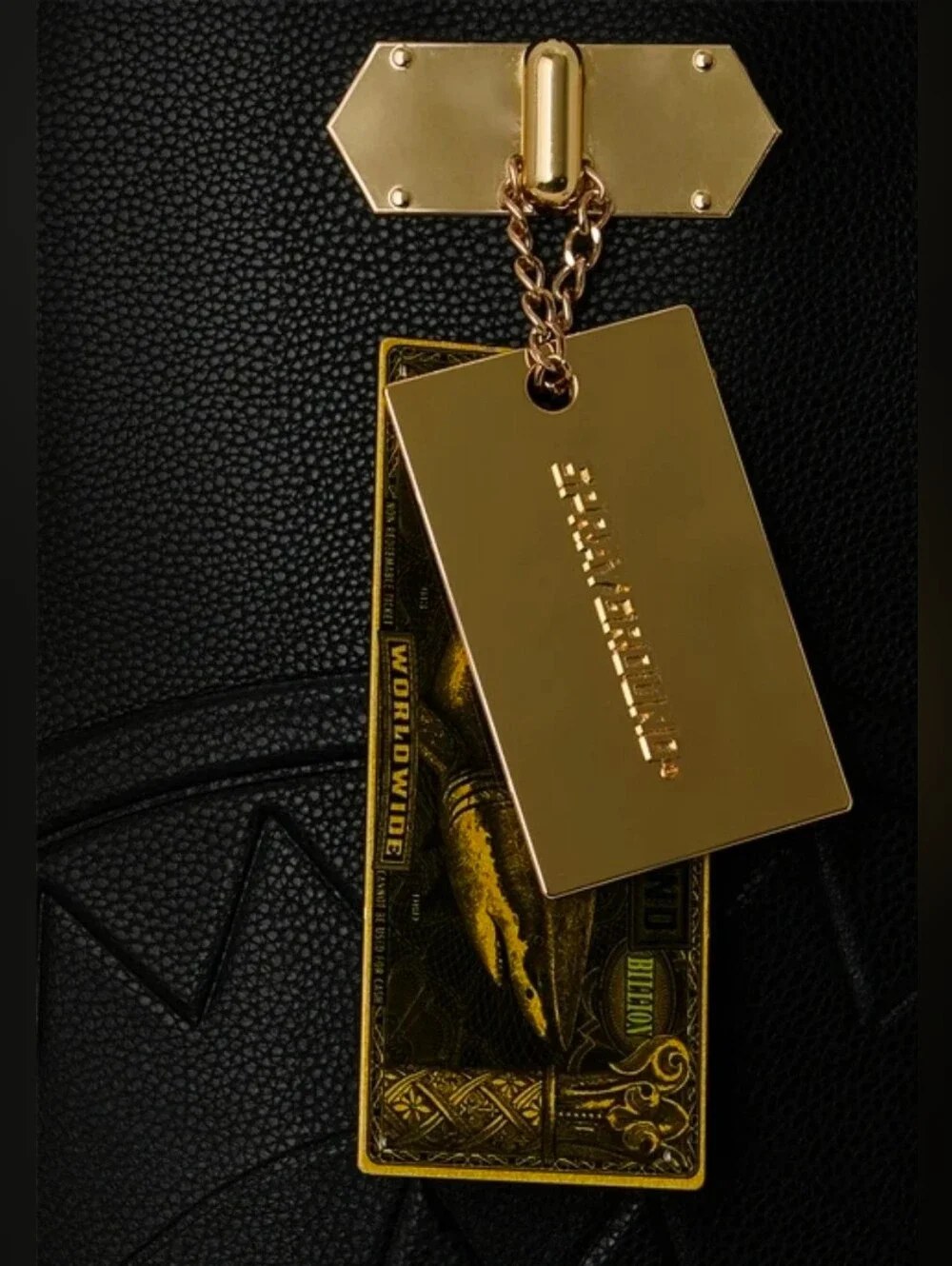 SPRAYGROUND GOLDEN RESERVE METAL MONEY LOCKED HANDTAG BACKPACK LIMITED EDITION